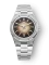Reloj Nivada Grenchen plata de caballero con correa de acero F77 Brown Smoked No Date 68002A77 37MM Automatic