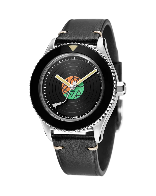 Men's silver Undone Watch with leather strap Legends of Rock | Led