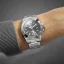 Stříbrné pánské hodinky Venezianico s ocelovým páskem Nereide Tungsteno 4521502C 42MM Automatic