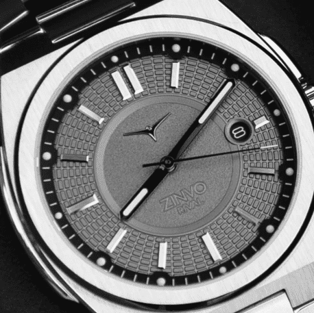 Ασημένια ανδρικά ρολόγια Zinvo Watches με ατσάλινο ιμάντα Rival - Silver 44MM