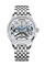 Relógio Agelocer Watches prata para homens com pulseira de aço Schwarzwald II Series Silver Rainbow 41MM Automatic