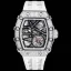 Relógio de homem Tsar Bomba Watch prata com pulseira de borracha TB8209D - Silver / White Automatic 43,5MM