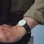 Reloj Nordgreen plateado de hombre con correa de piel Native White Dial - Black Leather / Silver 40MM