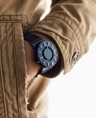 Men's blue Eone watch with leather strap ChangeMaker FFB 23 Limited Edition 40MM