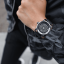 Reloj Zinvo Watches negro para hombre con cinturón de cuero genuino Blade Gunmetal - Black 44MM