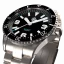 Men's silver NTH watch with steel strap 2K1 Subs Swiftsure With Date - Black Automatic 43,7MM