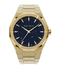 Men's gold Paul Rich watch with steel strap Frosted Star Dust II - Gold 43MM