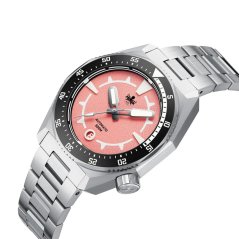 Zilverkleurig herenhorloge van Phoibos Watches met stalen band Depth Hunter 300M PY060F Automatic 40MM