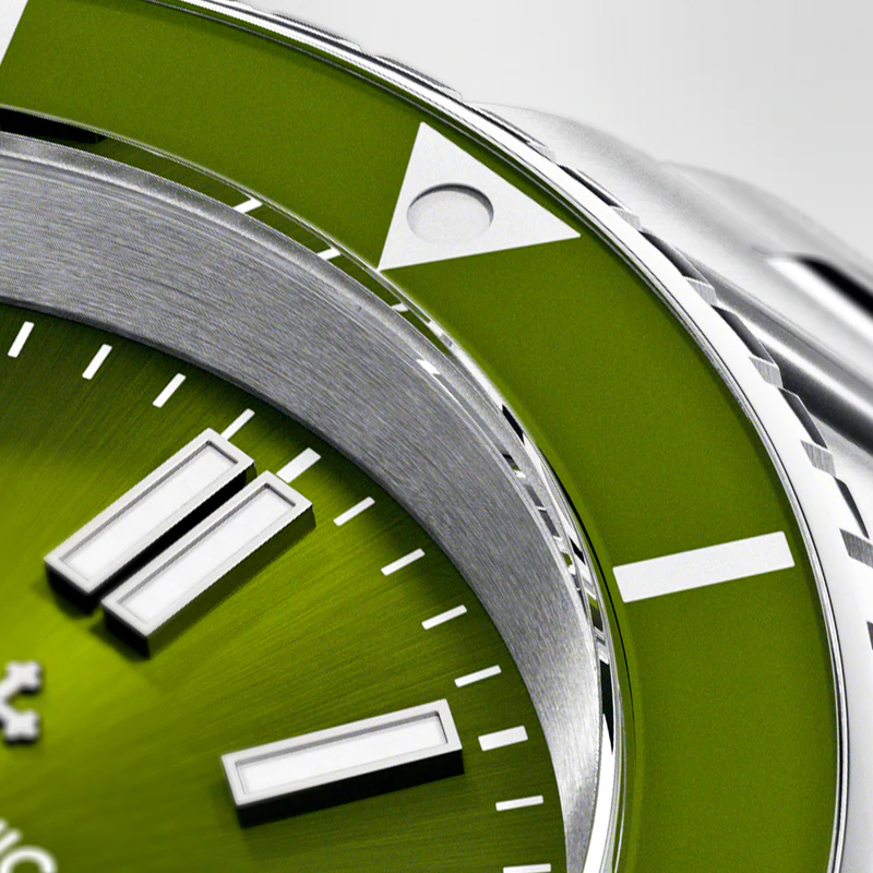 Men's Venezianico silver watch with steel strap Nereide 3121501C Green 39MM Automatic