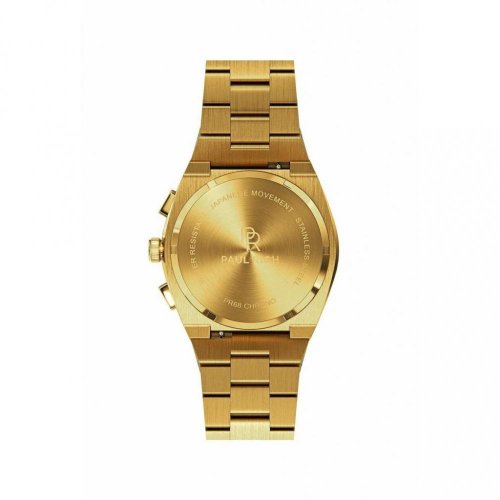 Relógio de homem em ouro Paul Rich com pulseira de aço Motorsport - Red Gold Steel 45MM