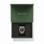 Miesten kultaa Valuchi Watches - kello nahkarannekkeella Lunar Calendar - Rose Gold Brown Leather 40MM