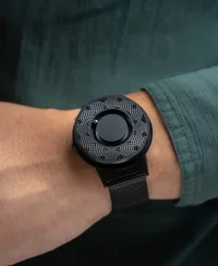 Men's black Eone watch with steel strap Switch Sunflower - Black 40MM