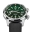 Relógio Milus Watches prata para homens com pulseira de borracha Archimèdes by Milus Wild Green 41MM Automatic
