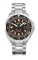 Męski srebrny zegarek Delma Watches ze stalowym paskiem Shell Star Titanium Silver / Black 41MM Automatic