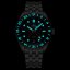 Montre Phoibos Watches pour homme en argent avec bracelet en acier GMT Wave Master 200M - PY049C Black Automatic 40MM
