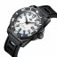 Muški crni sat Phoibos Watches s gumenim pojasom Levithan PY032E DLC 500M - Automatic 45MM