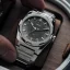 Men's silver Aisiondesign Watches with steel HANG Crafts - SILVER LEAF - HANMON KUROSOME 40MM Automatic