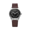 Relógio Praesidus prata para homens com pulseira de couro A-11 Type 44 White 38MM