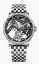 Silberne Herrenuhr Agelocer Watches mit Stahlband Tourbillon Series Silver / Black Ruby 40MM