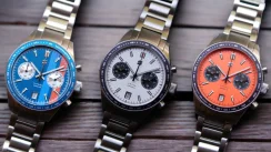 Montre Straton Watches pour homme de couleur argent avec bracelet en acier Classic Driver Racing 40MM