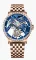 Muški zlatni sat Agelocer Watches s čeličnom remenom Tourbillon Series Gold / Blue Ruby 40MM
