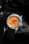 Men's silver Nivada Grenchen watch with leather strap Orange Depthmaster 14127A17 39MM Automatic