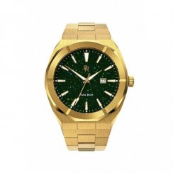 Men's Paul Rich gold watch with steel strap Star Dust - Green Gold Automatic 45MM