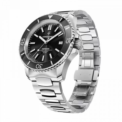 Ανδρικό ρολόι Venezianico με ατσάλινο λουράκι Nereide 3321504C Black 42MM Automatic