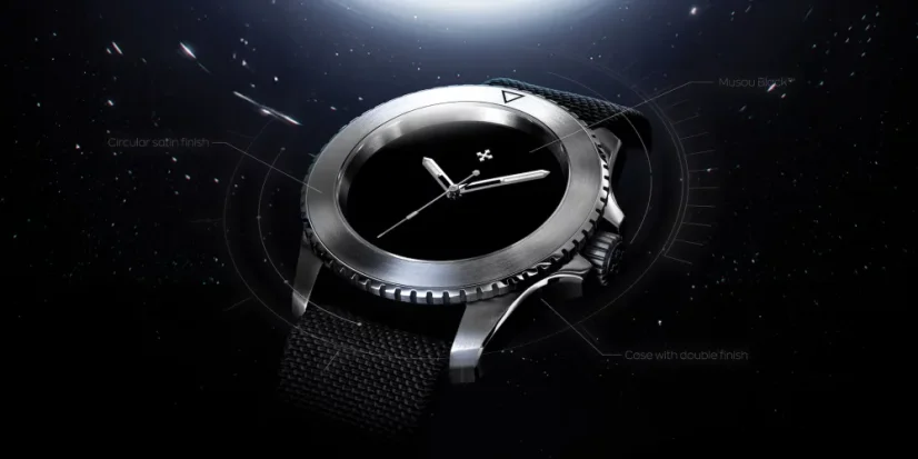 Stříbrné pánské hodinky Venezianico s nylonovým páskem Nereide Ultrablack 3921510 42MM Automatic