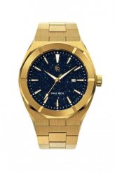 Złoty zegarek męski Paul Rich ze stalowym paskiem Star Dust - Gold Automatic 42MM