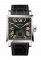 Herenhorloge in zilverkleur van Agelocer Watches met leren band Codex Retro Series Silver / Black 35MM