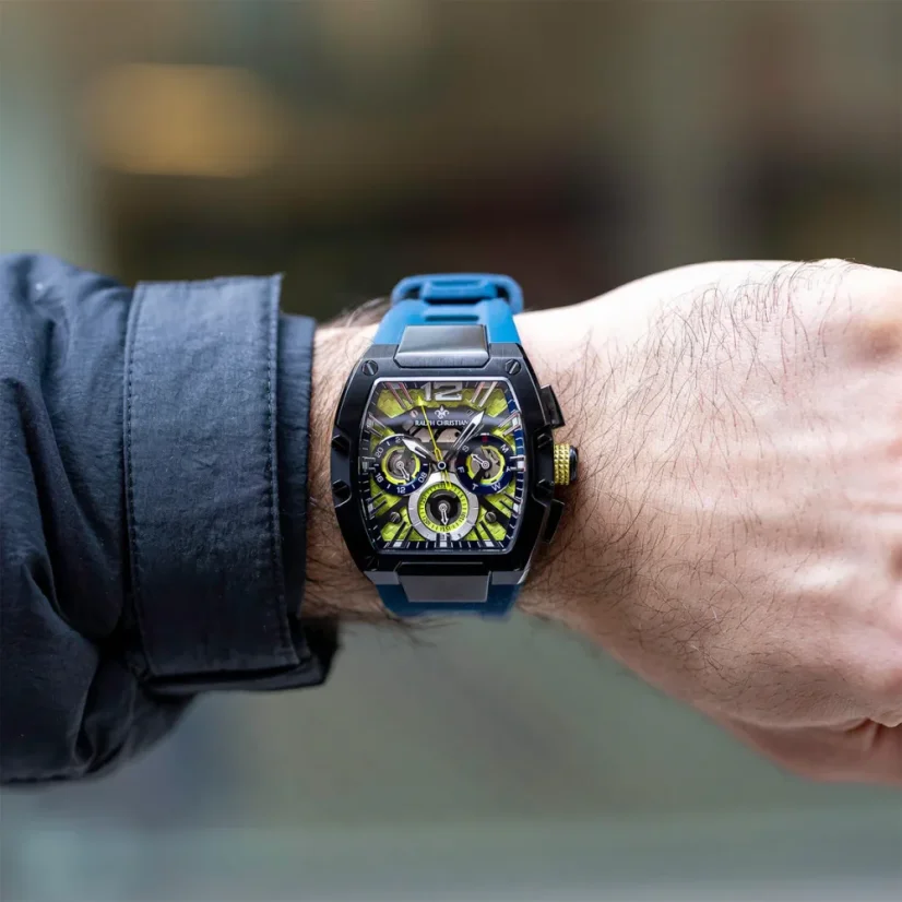 Černé pánské hodinky Ralph Christian s gumovým páskem The Intrepid Sport - Midnight Venom 42,5MM