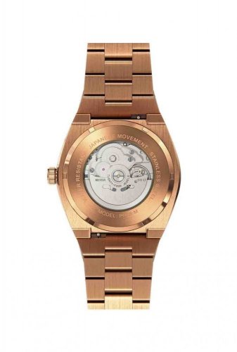 Orologio da uomo Paul Rich di colore rosa-oro con cinturino in acciaio Star Dust Frosted - Rose Gold Automatic 45MM