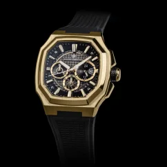 Orologi da uomo in oro Ralph Christian con un braccialetto di gomma The Equinox Chrono - Golden Eclipse 47MM