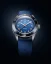 Stříbrné pánské hodinky Nivada Grenchen s koženým páskem Aquamar Blue 32074A23 38MM Automatic