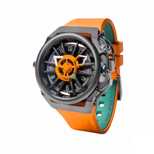 Ανδρικό ρολόι Mazzucato με λαστιχάκι Rim Sport Black / Orange - 48MM Automatic