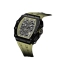 Tsar Bomba Watch musta miesten kello kuminauhalla TB8204Q - Black / Green 43,5MM