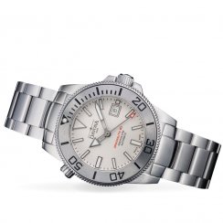 Stříbrné pánské hodinky Davosa s ocelovým páskem Argonautic BGS - Silver 43MM Automatic