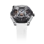 Men's Mazzucato silver watch with rubber strap LAX Dual Time White - 48MM Automatic