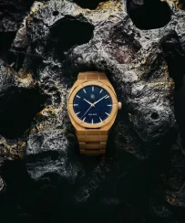 Relógio Paul Rich ouro para homens com pulseira de aço Cosmic - Gold 45MM
