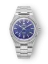 Zilverkleurig herenhorloge van Nivada Grenchen met stalen riem F77 LAPIS LAZULI 68009A77 37MM Automatic