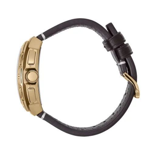 Montre homme Ralph Christian couleur or avec bracelet en cuir The Intrepid Chrono - Gold 42,5MM