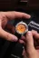 Men's silver Nivada Grenchen watch with leather strap Orange Depthmaster 14127A17 39MM Automatic