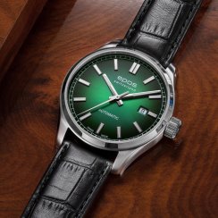 Strieborné pánske hodinky Epos s koženým opaskom Passion 3501.132.20.13.25 41MM Automatic