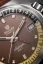 Men's silver Nivada Grenchen watch with leather strap Antarctic GMT - Tropical 32061A17 36MM Automatic