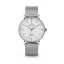 Srebrny zegarek męski Milus Watches z pasem stalowym LAB 01 Concrete Grey 40MM Automatic