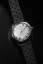 Relógio Nivada Grenchen prata para homens com pulseira de couro Antarctic 35005M15 35MM