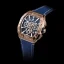 Zlaté pánske hodinky Ralph Christian s koženým opaskom The Intrepid Chrono - Rose Gold / Blue 42,5MM