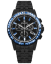 Černé pánské hodinky Louis XVI s ocelovým páskem Majesté Iced Out Rainbow 1130 - Black 43MM