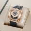 Orologi da uomo in oro Tsar Bomba Watch con un braccialetto di gomma TB8213 - Gold / Black Automatic 44MM